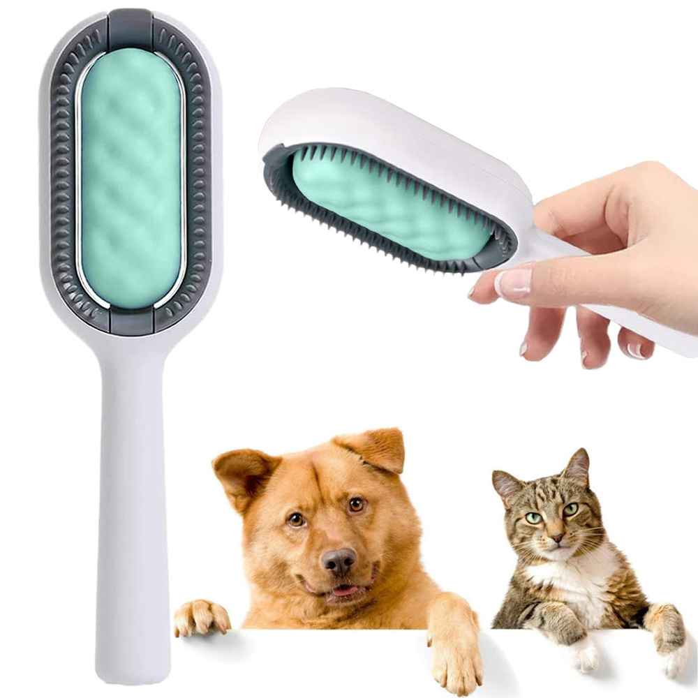 Silikoninis šukavimo šepetys gyvūnams 3-in-1, 19 cm