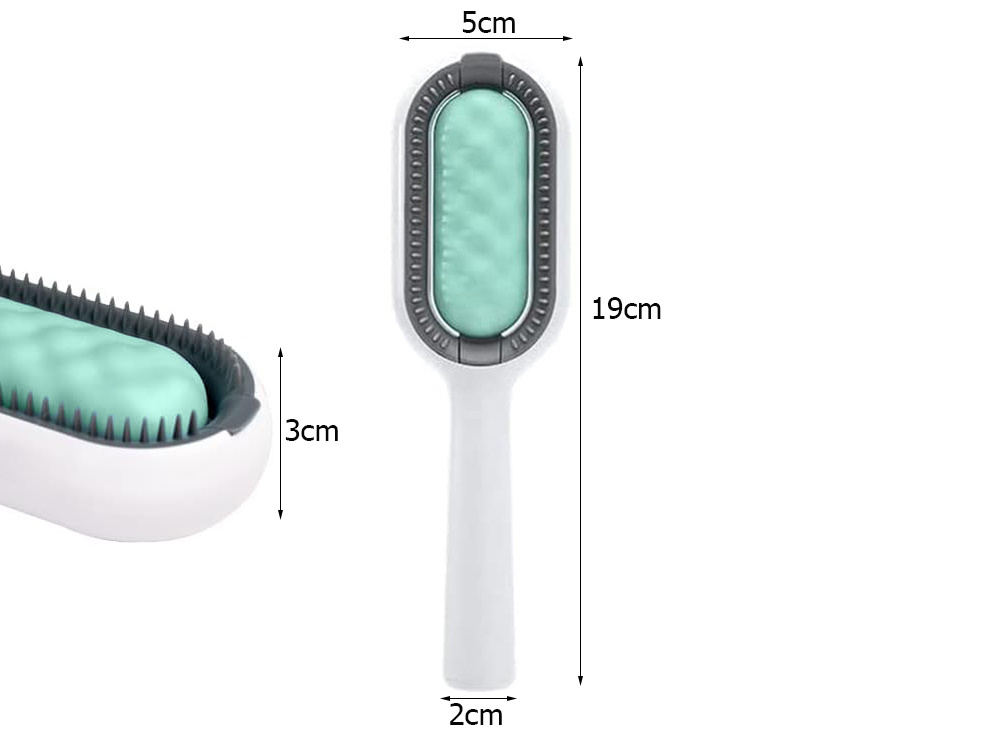 Silikoninis šukavimo šepetys gyvūnams 3-in-1, 19 cm 2