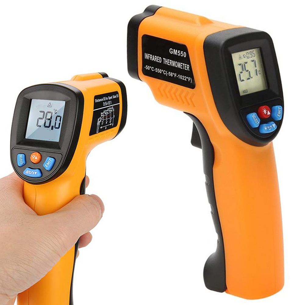 Bevielis pirometras su lazeriniu taikikliu -50°c iki +550°c