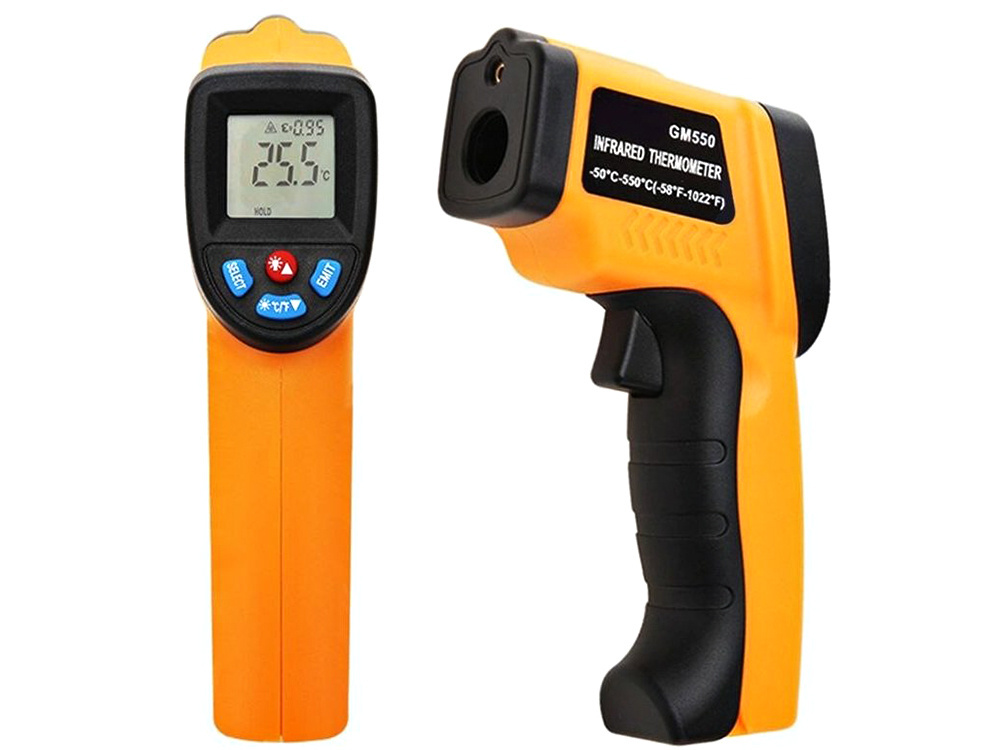 Bevielis pirometras su lazeriniu taikikliu -50°c iki +550°c 1