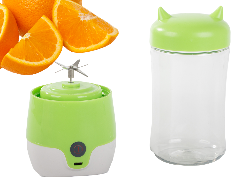 Nešiojamas usb trintuvas kokteiliams 350ml, 35w, žalias 1