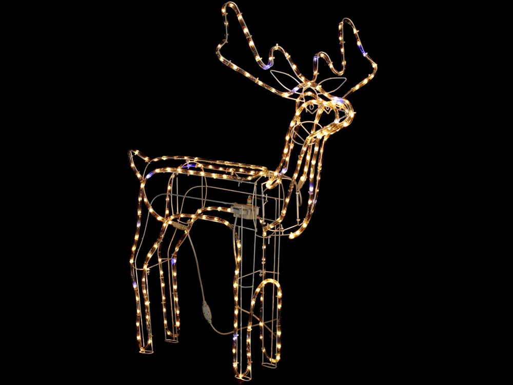 Šviečiantis elnias su judančia galva 216 led 80x93x41 cm
