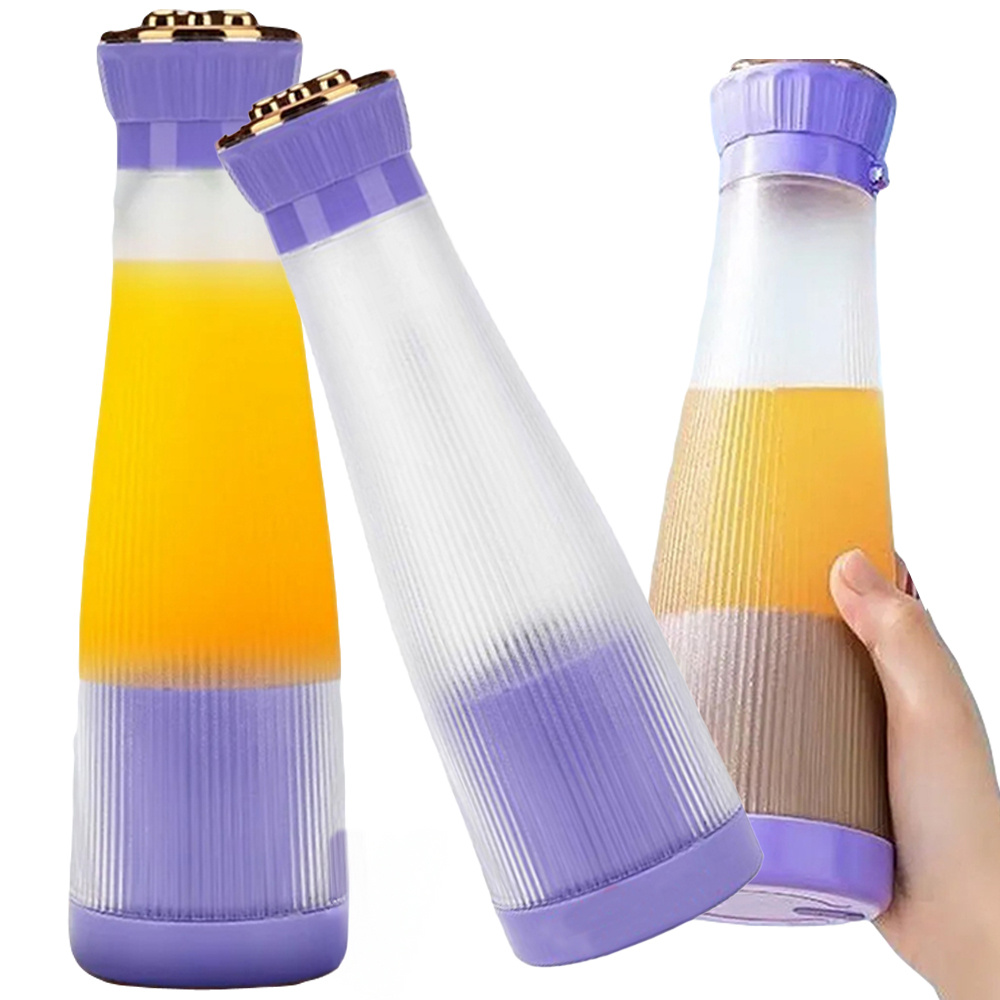 Nešiojamas usb belaidis trintuvas kokteiliams 400ml, violetinis