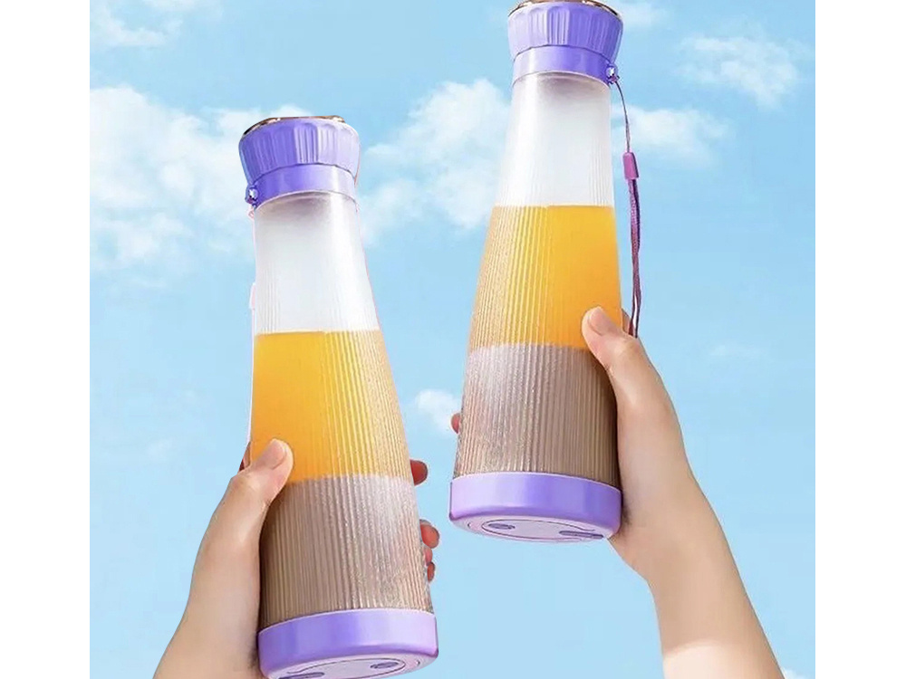 Nešiojamas usb belaidis trintuvas kokteiliams 400ml, violetinis