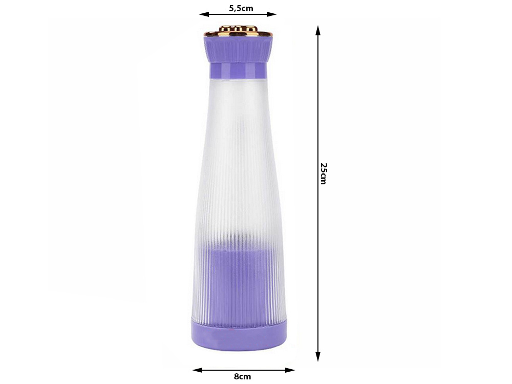 Nešiojamas usb belaidis trintuvas kokteiliams 400ml, violetinis