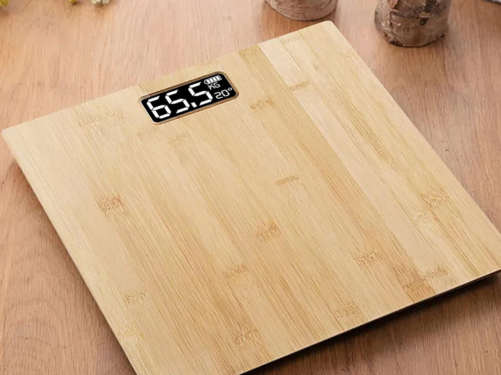 Elektroninės bambukinės vonios svarstyklės su lcd ekranu, 180 kg