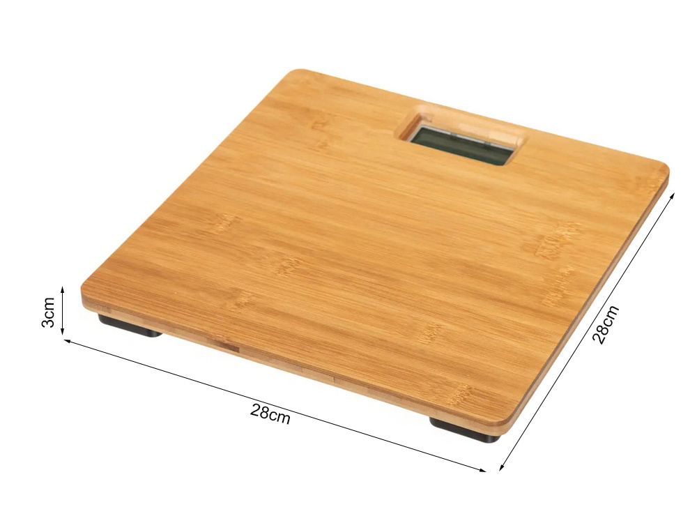Elektroninės bambukinės vonios svarstyklės su lcd ekranu, 180 kg