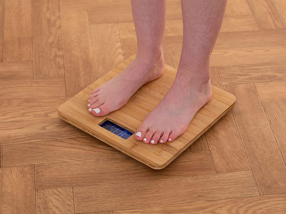 Elektroninės bambukinės vonios svarstyklės su lcd ekranu, 180 kg