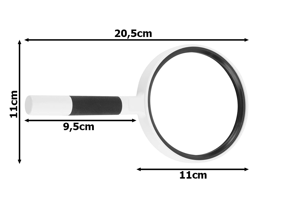 Didinamasis stiklas su 3x padidinimu, 95 mm