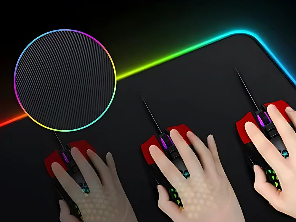 Žaidimų kilimėlis su rgb apšvietimu, 80x30 cm