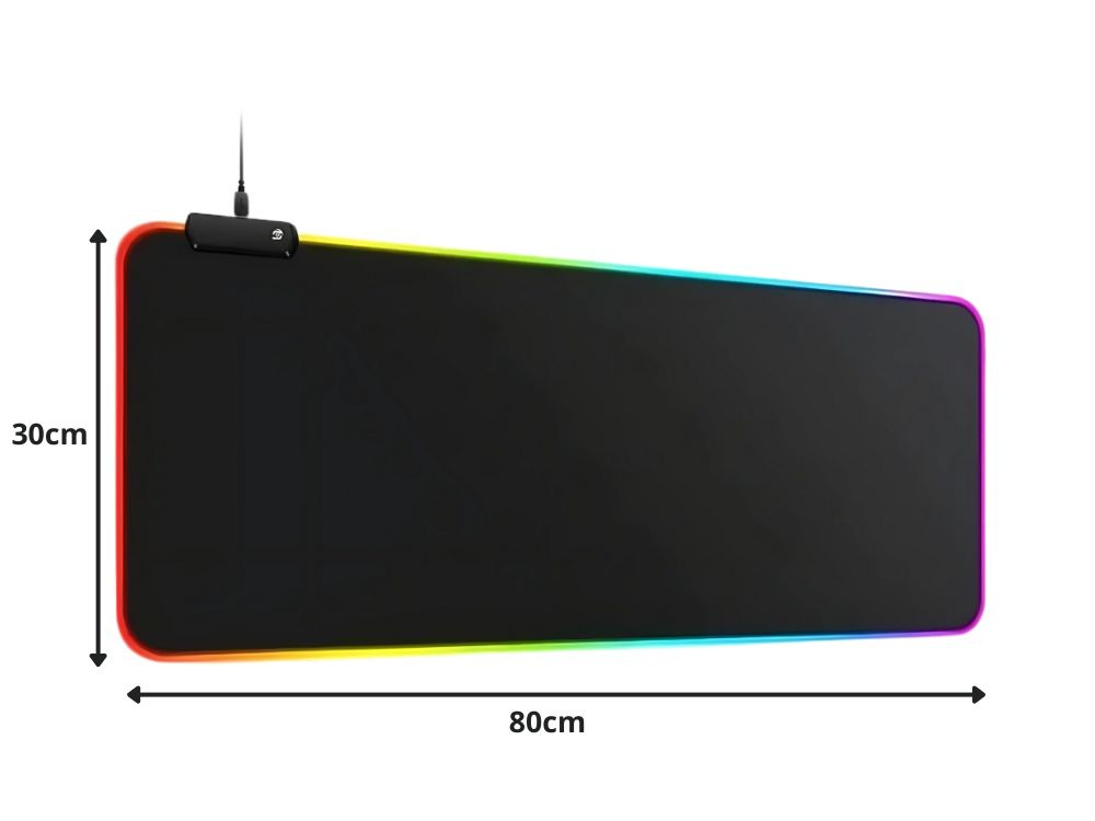 Žaidimų kilimėlis su rgb apšvietimu, 80x30 cm