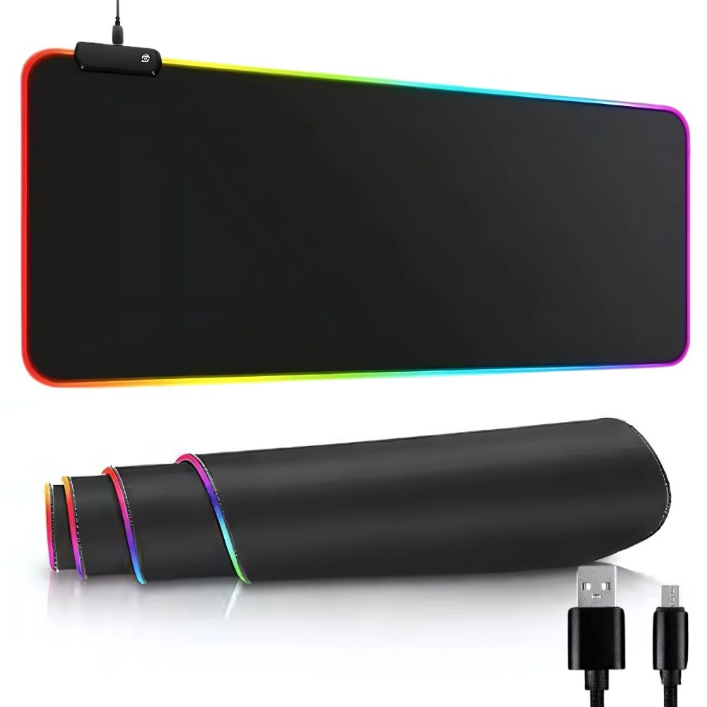Žaidimų kilimėlis su rgb apšvietimu, 80x30 cm