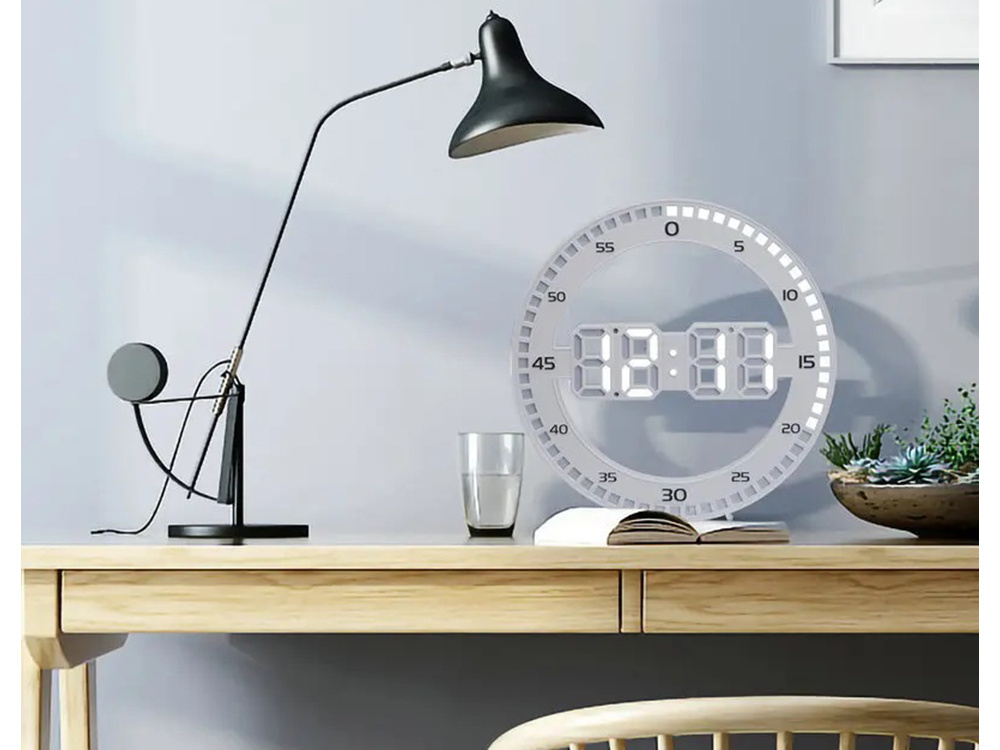 Elektroninis led laikrodis su žadintuvu ir termometru