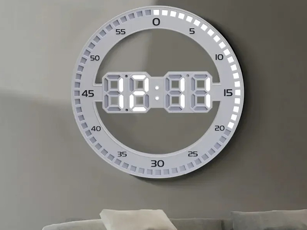 Elektroninis led laikrodis su žadintuvu ir termometru
