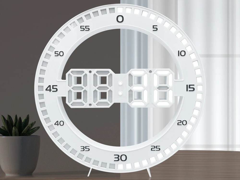 Elektroninis led laikrodis su žadintuvu ir termometru