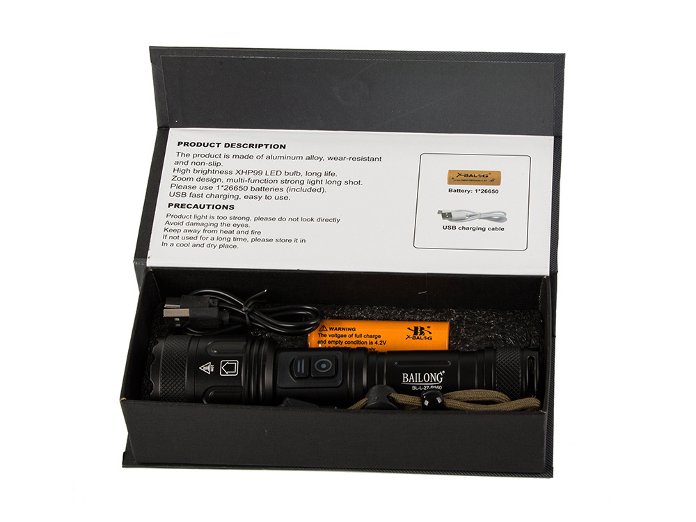 Žibintuvėlis bailong l-27 su led cree xhp160