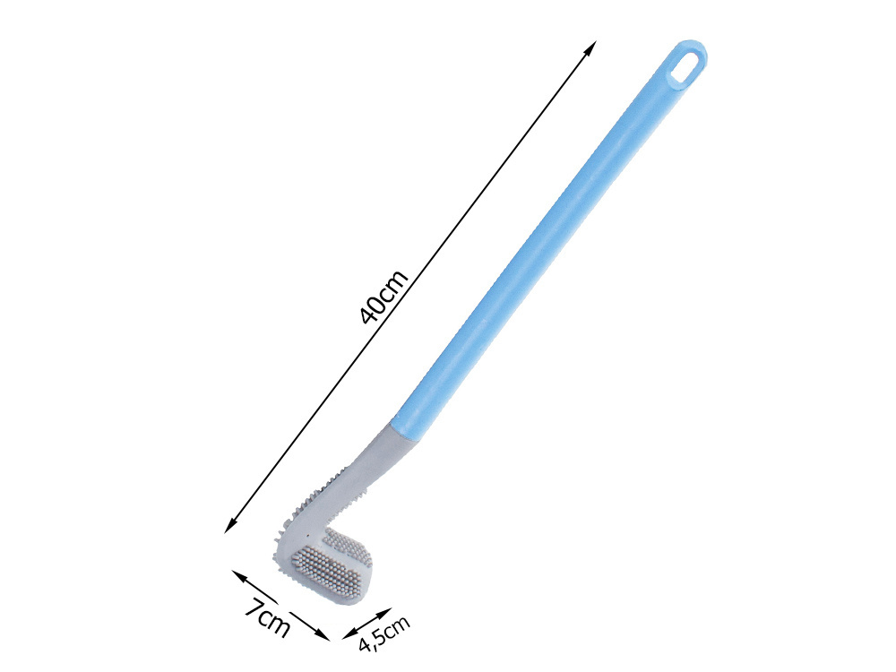 Tualeto šepetys su sieniniu laikikliu, 40 cm, mėlyna