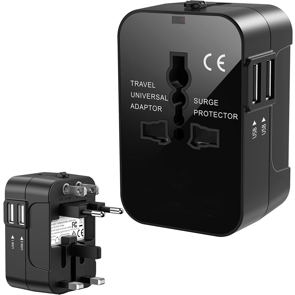 Universalus adapteris su 2 usb jungtimis