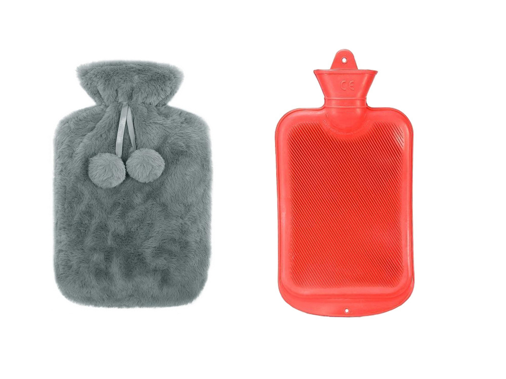 Didelis termoforas su minkštu užvalkalu, 1700 ml
