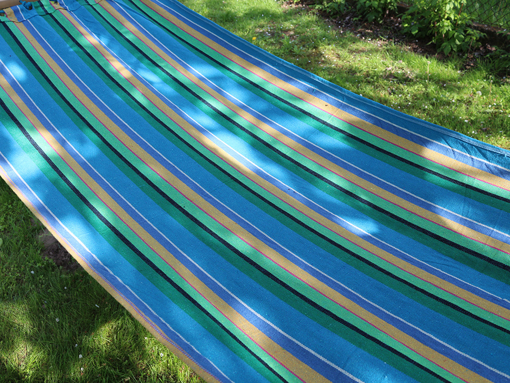 Sodo hamakas su mediniu stovu 200x80 cm