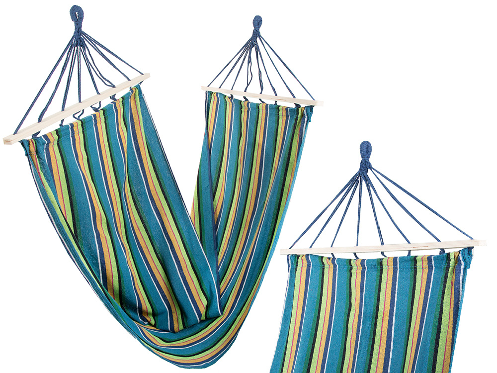 Sodo hamakas su mediniu stovu 200x80 cm