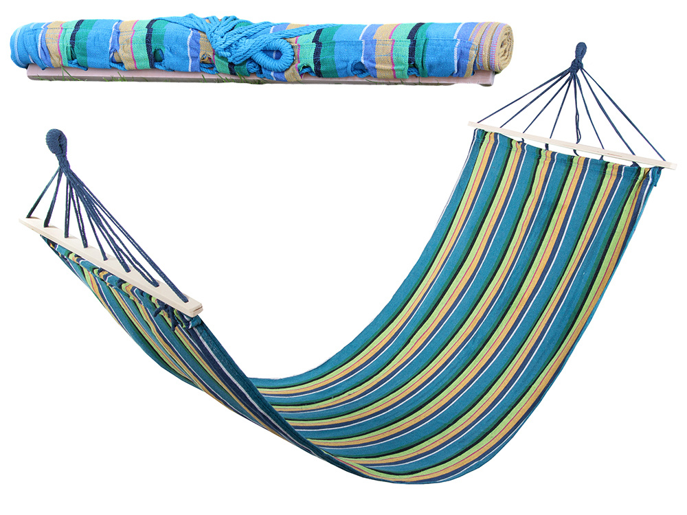Sodo hamakas su mediniu stovu 200x80 cm