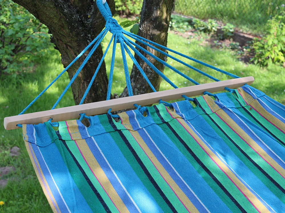 Sodo hamakas su mediniu stovu 200x80 cm