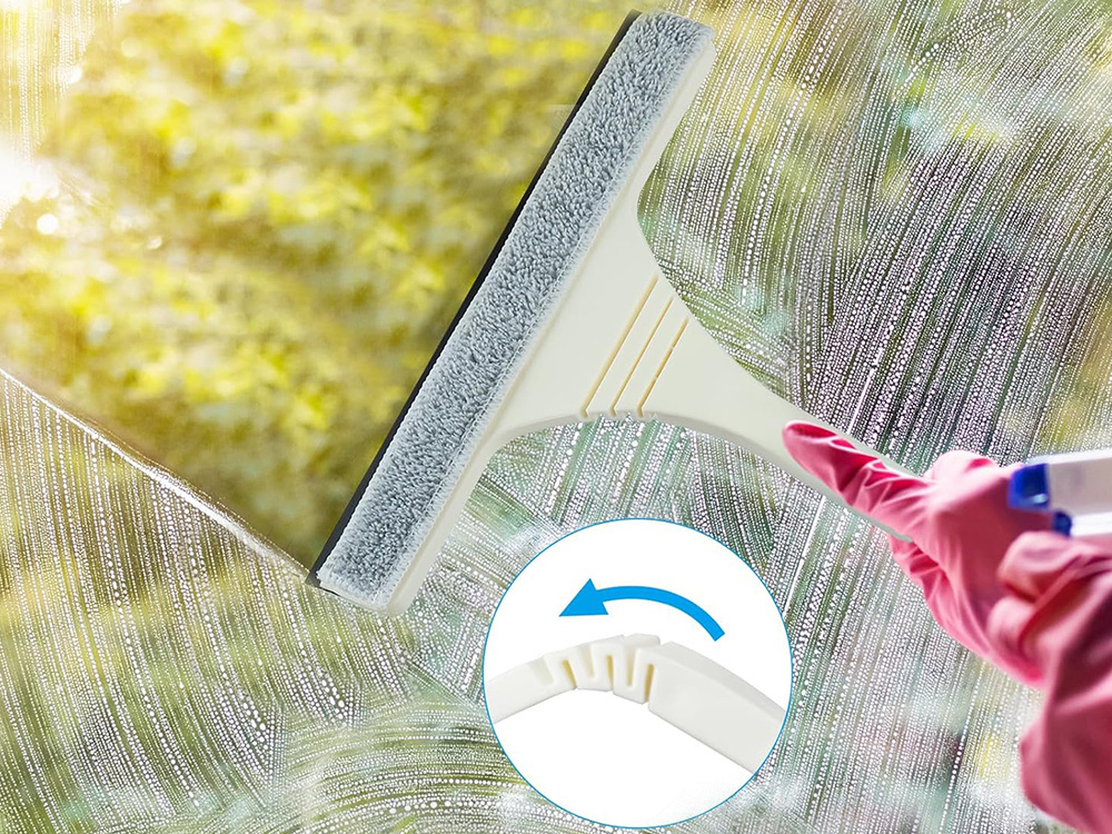 Langų valymo rinkinys su teleskopine rankena 160 cm 2-in-1