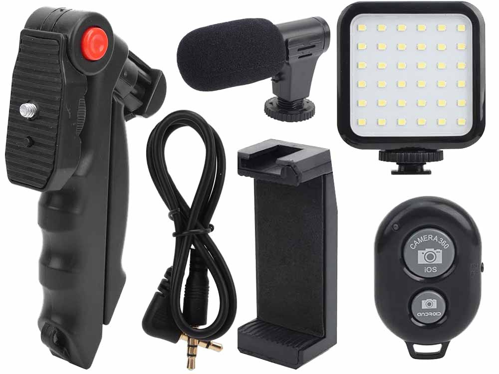 Filmavimo rinkinys su stovu ir mikrofonu ay49