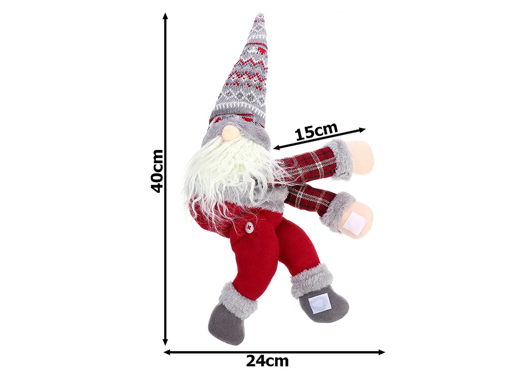 Kalėdinis nykštukas užuolaidų laikiklis, 40 cm