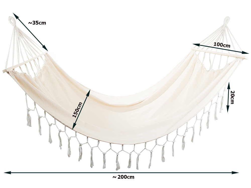 Dvivietis hamakas 200x150 cm