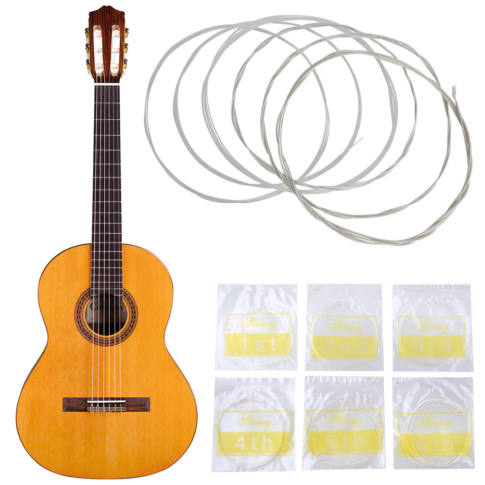 Nailoninės klasikinės gitaros stygos alice, 6 vienetai