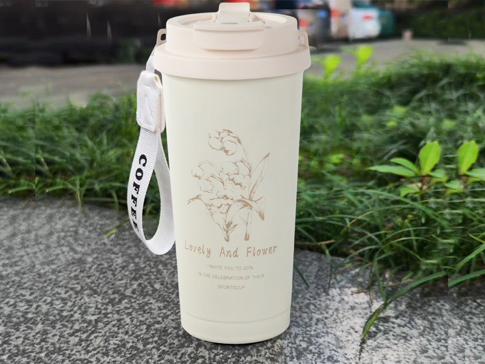 Termo puodelis su šiaudeliu ir rankena, 530ml 3