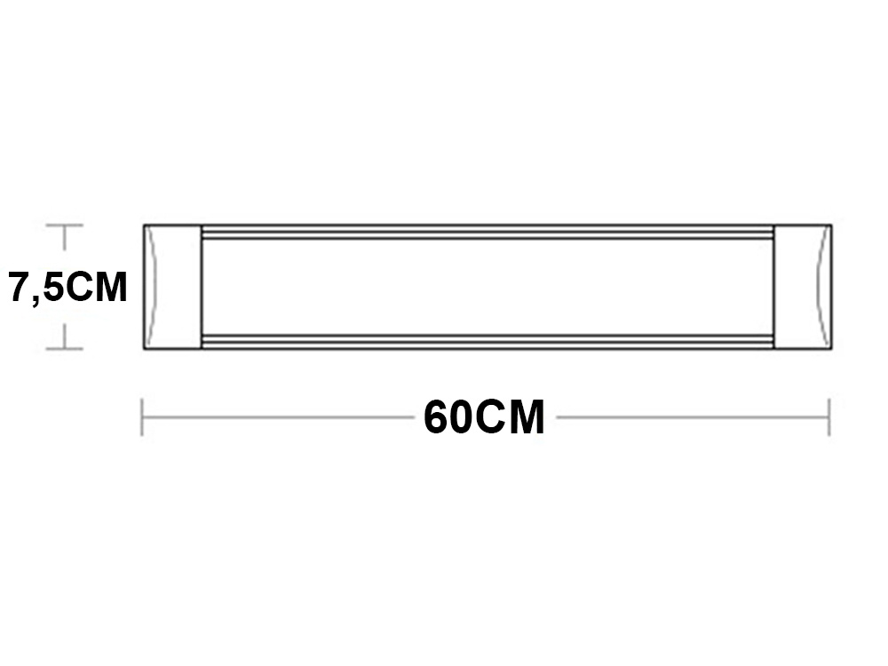 Led šviestuvas 60 cm 18w