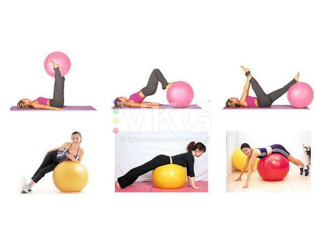 Gimnastikos kamuolys su pompa 65 cm, mėlynas