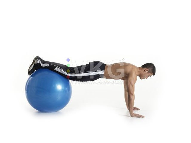 Gimnastikos kamuolys su pompa 65 cm, mėlynas