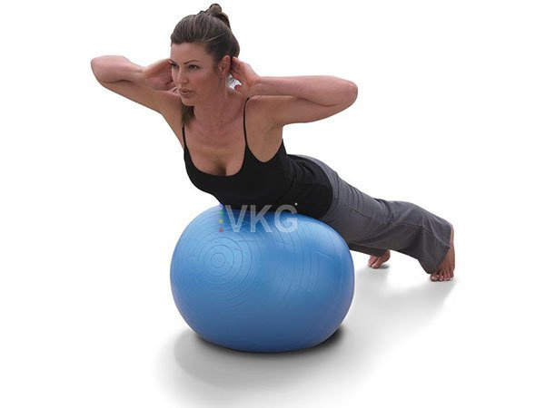 Gimnastikos kamuolys su pompa 65 cm, mėlynas