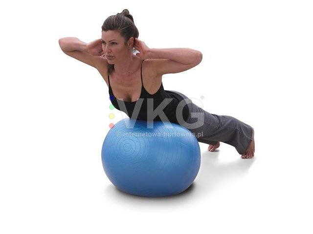 Gimnastikos kamuolys su pompa 65 cm, mėlynas