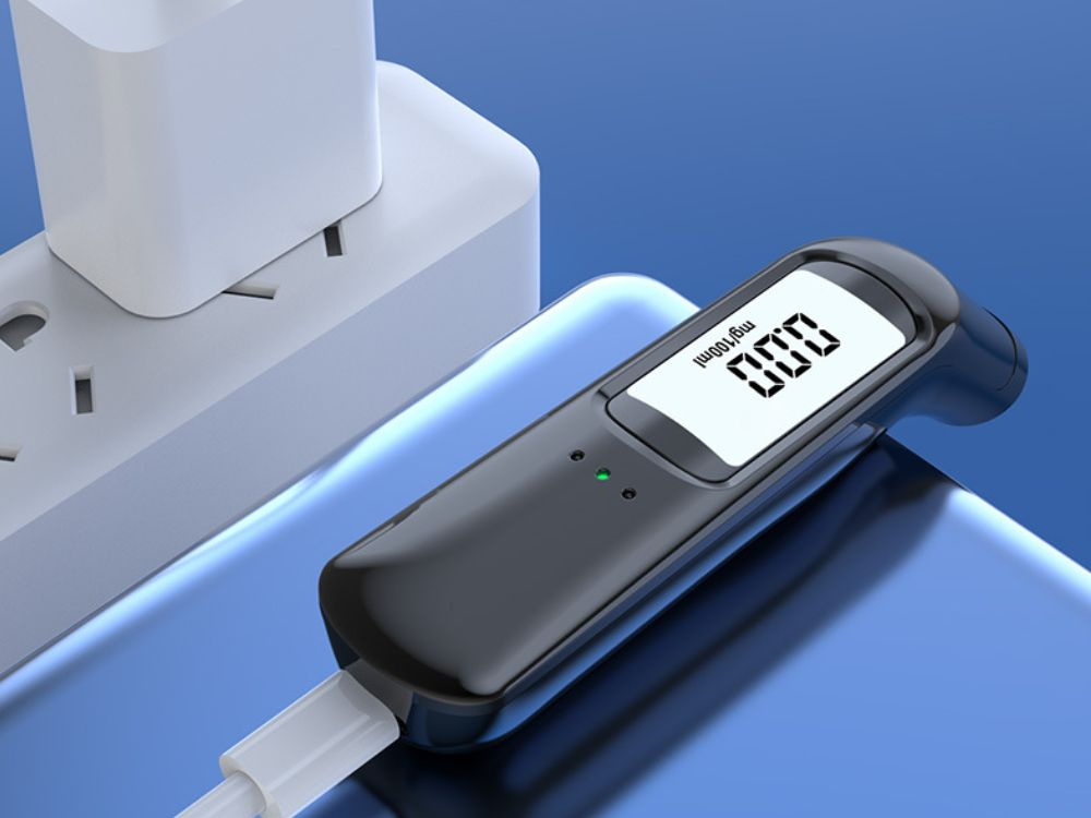 Alkotesteris be kandiklio su usb įkrovimu