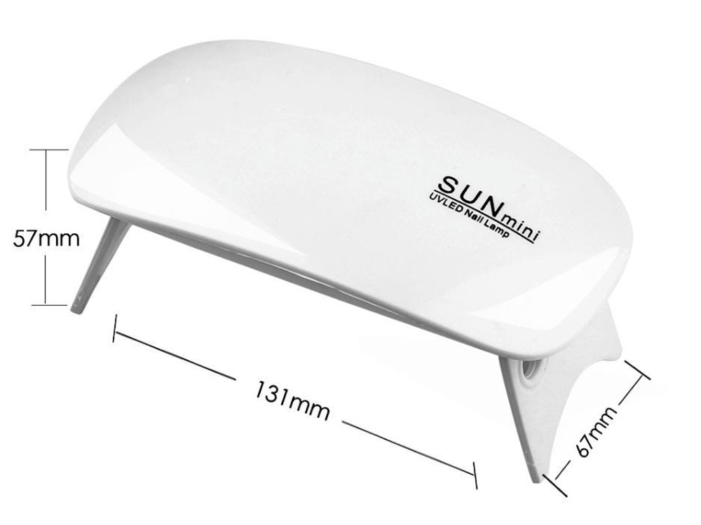 Led nagų lempa 6w, usb, 131x67x57 mm, balta