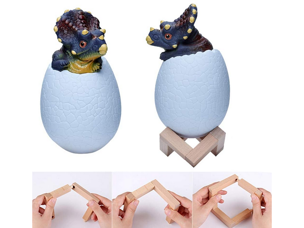 Naktinė lempa triceratops kiaušinis rgb led