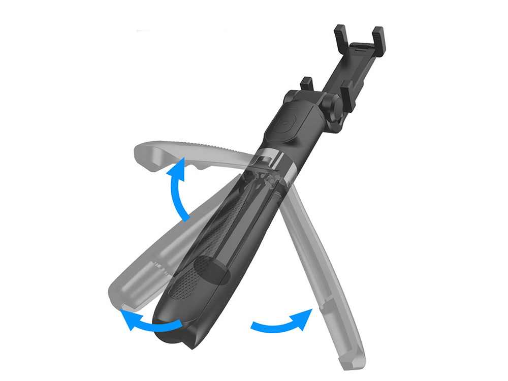 Selfie-stick su trikoju ir bluetooth nuotolinio valdymo pultu