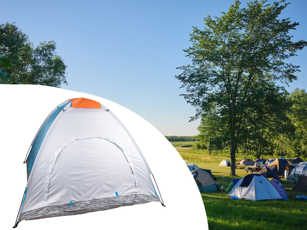 Dvivietė turistinė palapinė su tinkleliu nuo vabzdžių