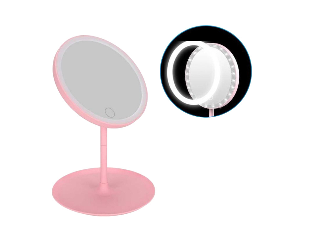 Kosmetinis veidrodis su led apšvietimu, 18 cm 1