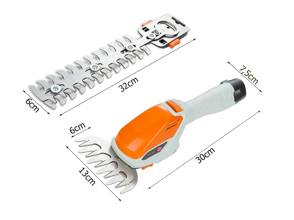 Akumuliatorinės žolės ir krūmų žirklės sl-0121, 12v, 2w1