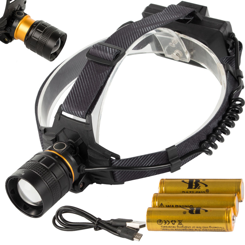 Žibintuvėlis ant galvos bailong 8076-3 su cree xhp160