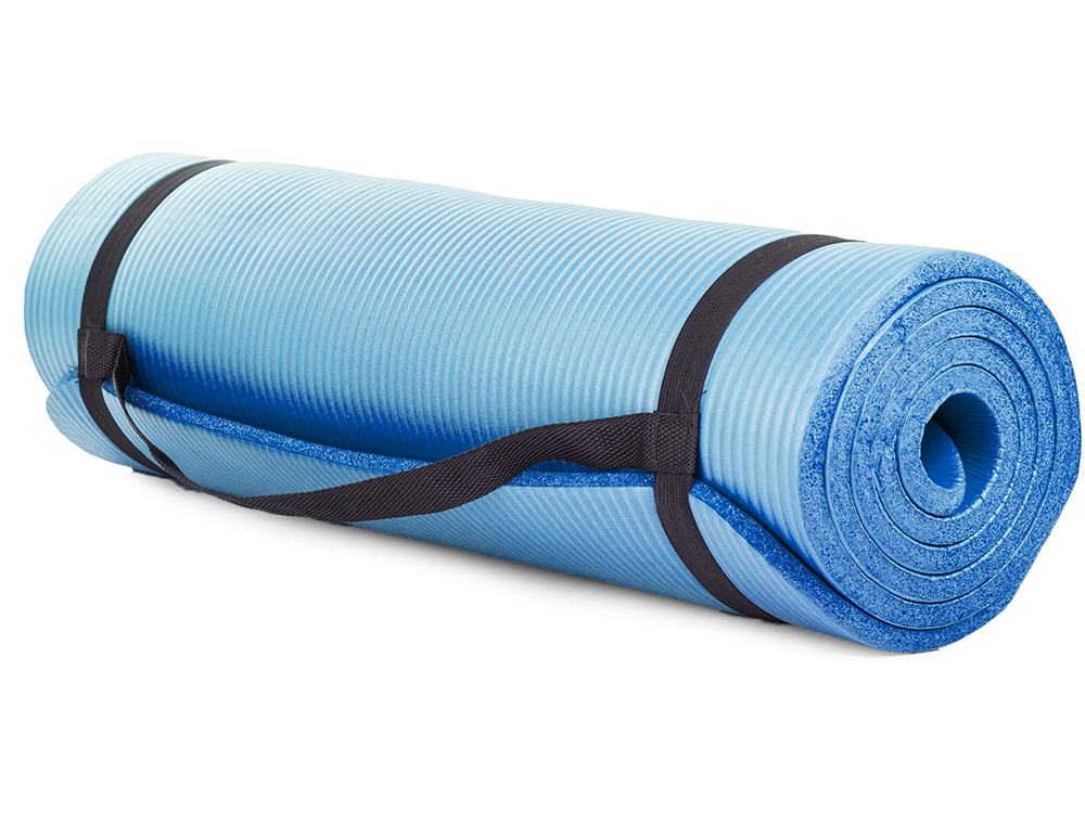 Joga ir fitneso kilimėlis 180x60 cm, mėlynas