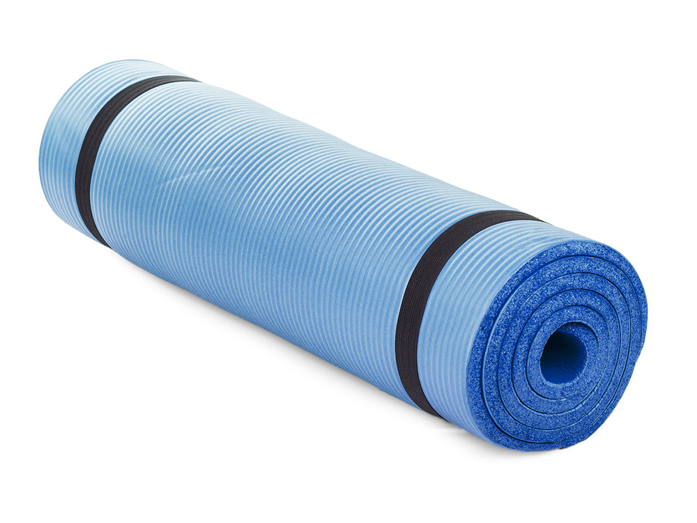 Joga ir fitneso kilimėlis 180x60 cm, mėlynas