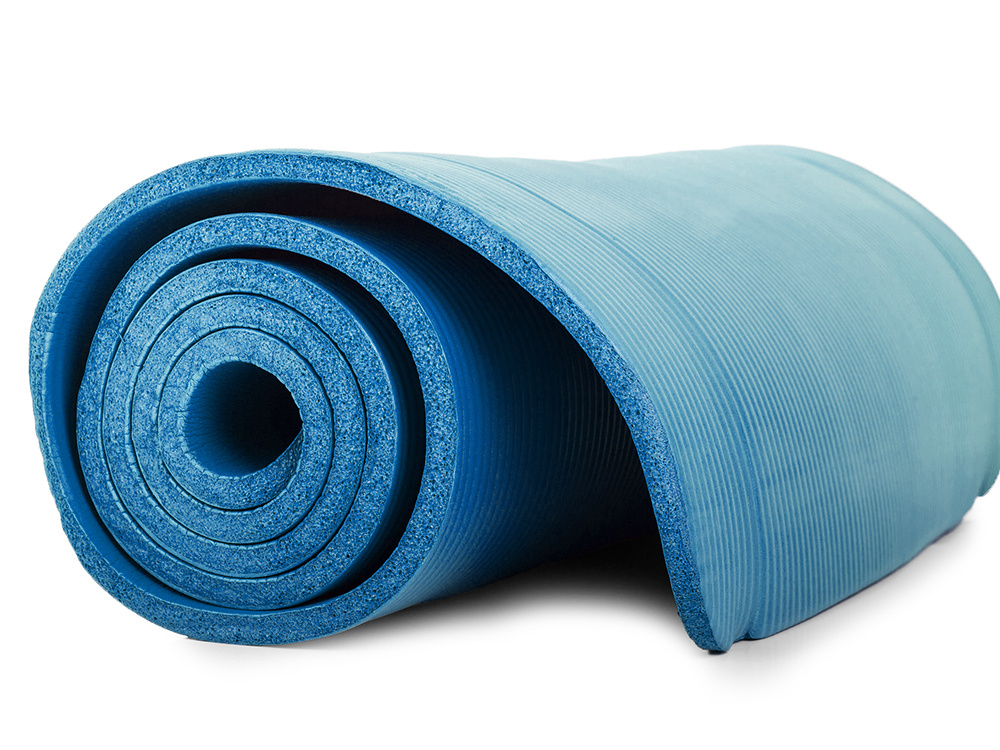 Joga ir fitneso kilimėlis 180x60 cm, mėlynas