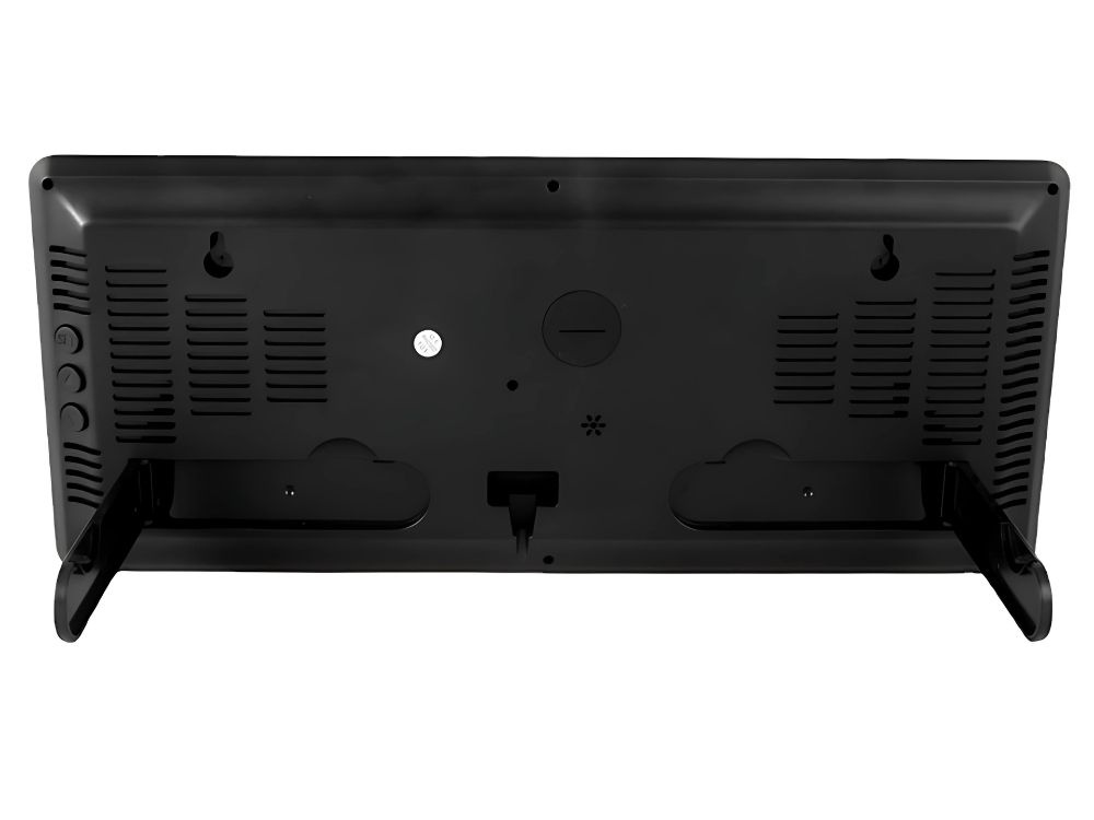 Elektroninis laikrodis-žadintuvas su led ekranu, 15x35 cm, juodas 2